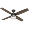 Hunter Ocala 52 Inch Indoor/Outdoor Ceiling Fan w/ LED Light, Noble Bronze