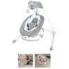 Ingenuity InLighten 2-in-1 Baby Swing & Rocker Cool Mesh, Vibrations & Lights - Pemberton (Unisex)