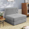 Aiho Chair Bed, Sleeper Sofa Bed with Removable Cover Light Gray