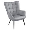 Bellamy Studios Wingback Accent Chair, Gray Faux Leather