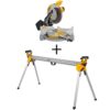 DEWALT DWS715W723 15 Amp Corded 12 in. Compound Single Bevel Miter Saw and Heavy Duty Miter Saw Stand
