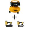 DEWALT DWFP126W917233 6 Gal. 165 PSI Portable Electric Pancake Air Compressor with 18-GA Pneumatic Corded Brad Nailer & 16-GA 2-1/2 in. Nailer
