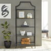 Better Homes & Gardens 71" Nola 5 Tier Etagere Bookcase, Black Finish