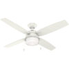 Hunter Ocala 52" Indoor/Outdoor Ceiling Fan w/ LED Light and Pull Chain, White