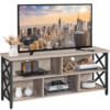 SmileMart Modern Industrial TV Stand for TVs up to 65 Inch with Storage, Gray