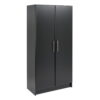 Elite 2 Door Standing Storage Cabinet, Black