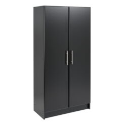 Elite 2 Door Standing Storage Cabinet, Black