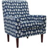 Mainstays Kinley Lounge Arm Chair, Blue Polyester Fabric
