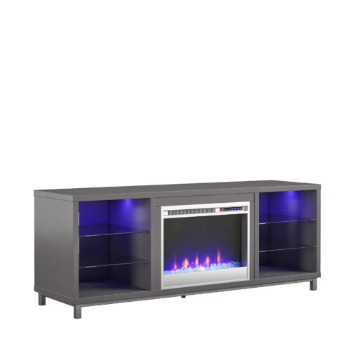 Ameriwood Home Lumina Fireplace TV Stand for TVs up to 70", Graphite