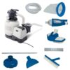 Intex 26645EG + 28003E 2100 GPH Above Ground Pool 60 sq. ft. Sand Filter Pump with Deluxe Pool Maintenance Kit