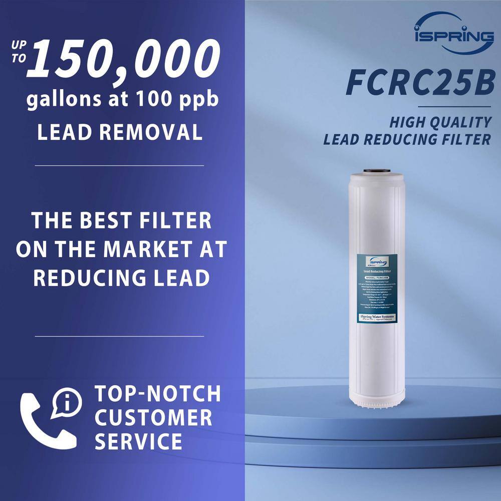 ISPRING FCRC25B Lead Removal Whole House Water Filter Replacement