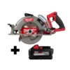 Milwaukee 2830-20-48-11-1880 M18 FUEL 18V 7-1/4 in. Lithium-Ion Cordless Rear Handle Circular Saw with HIGH OUTPUT 8.0 Ah Battery