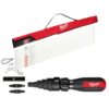 Milwaukee 48-22-4156-48-22-2870 60 ft. Fiberglass Fish Stick Low/Mid/High Flex Combo Kit with 7-in-1 Conduit Reaming Multi-Bit Screwdriver