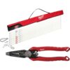 Milwaukee 48-22-4156-48-22-3078 60 ft. Fiberglass Fish Stick Low/Mid/High Flex Combo Kit with 7-in-1 Combination Wire Strippers Pliers