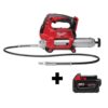 Milwaukee 2646-20-48-11-1850 M18 18V Lithium-Ion Cordless Grease Gun 2-Speed W/ M18 5.0 Ah Battery