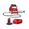 Milwaukee 48-59-2440-2446-20 M12 12-Volt Lithium-Ion Cordless Grease Gun w/4.0 Ah Starter Kit