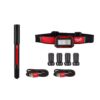 Milwaukee 2010R-2012R 250 Lumens Internal Rechargeable Penlight with Laser with 450 Lumens Internal Rechargeable Magnetic Headlamp/Task Light