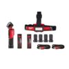 Milwaukee 2113-21-2115-21 500 Lumens LED Pivoting REDLITHIUM USB Flashlight with 600 Lumens LED USB Low-Profile Hard Hat Headlamp (2-Pack)