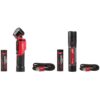 Milwaukee 2113-21-2160-21 500 Lumens LED Pivoting REDLITHIUM USB Flashlight & 800 Lumens LED USB Rechargeable HP Fixed Focus Flashlight (2-Pack)