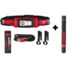 Milwaukee 2116-21-2105 600 Lumens LED REDLITHIUM USB 360-Degree Visibility Hard Hat Headlamp with 100 Lumens Pen Light