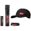 Milwaukee 2161-21-505B 1100 Lumens LED USB Rechargeable Twist Focus Flashlight with GRIDIRON Black Adjustable Fit Trucker Hat