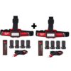 Milwaukee 2115-21-2115-21 600 Lumens LED REDLITHIUM USB Low-Profile Hard Hat Headlamp (2-Pack)