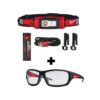 Milwaukee 2116-21-48-73-2020 600 Lumens LED REDLITHIUM USB 360-Degree Visibility Hard Hat Headlamp with Performance Safety Glasses