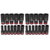 Milwaukee 49-66-7011-49-66-7011 SHOCKWAVE 1/2 in. Drive SAE Deep Well Impact Socket Set (24-Piece)