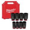Milwaukee 49-66-7018 SHOCKWAVE 3/4 in. Drive SAE Deep Well Impact 6 Point Impact Socket Set (8-Piece)