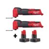 Milwaukee 2526-20-2526-20-48-11-2412 M12 FUEL 12-Volt Lithium-Ion Cordless Oscillating Multi-Tool (2-Tool) with Two 3.0 Ah Batteries