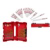 Milwaukee 49-22-1110U-48-89-4631 SAWZALL Bi-Metal Wood and Metal Cutting Reciprocating Saw Blade Set with SHOCKWAVE Titanium Drill Bit Set (43-Piece)