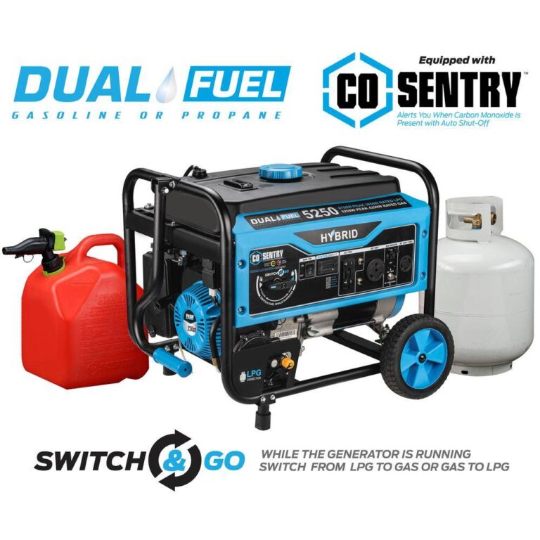 Pulsar PG5250BCO 5250/4250 Watt DualFuel Gasoline and Propane with