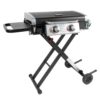 Razor GGC2030M 25 in. 2-Burner Portable Propane Gas Griddle with Lid and Folding Cart in Black