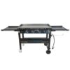 Razor GGC2241M-A 37 in. 4-Burner Propane Gas Griddle Grill with Foldable Shelves in Black with Condiment Tray and Wind Guards included