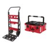 Milwaukee 48-22-8415-48-22-8425 PACKOUT 20 in. 2-Wheel Utility Cart with Large Tool Box (2-Piece)