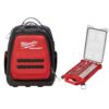 Milwaukee 48-22-8301-48-22-9481 15 in. PACKOUT Backpack and 3/8 in. Drive SAE Ratchet and Socket Mechanics Tool Set with PACKOUT Case (28-Piece)