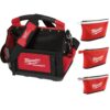 Milwaukee 48-22-8315-48-22-8193 15 in. PACKOUT Tote with Zipper Tool Bags in Multi-Color (3-Pack)