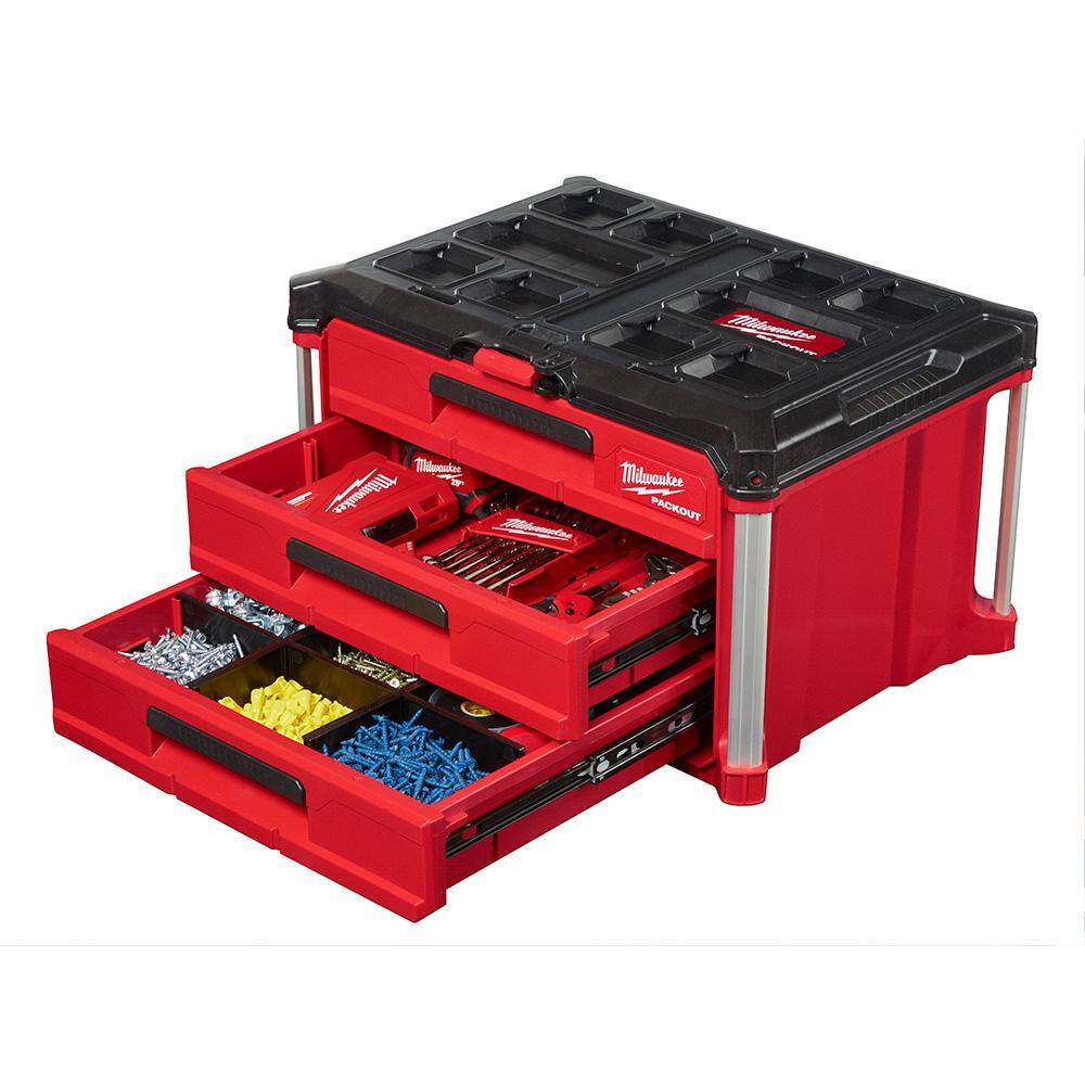 Milwaukee PACKOUT 22 in. Rolling Modular Tool Box 48-22-8426 - The