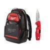 Milwaukee 48-22-8200-48-22-1540 10 in. Jobsite Tool Backpack with Fastback 5-in-1 Folding Knife with 3 in. Blade (2-Piece)