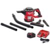 Milwaukee 0882-20-48-59-1850 M18 18-Volt Lithium-Ion Cordless Compact Vacuum w/ (1) 5.0Ah Battery and Charger