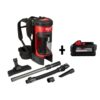 Milwaukee 0885-20-48-11-1880 M18 FUEL 18-Volt Lithium-Ion Brushless 1 Gal. Cordless 3-in-1 Backpack Vacuum with HIGH OUTPUT XC 8.0 Ah Battery