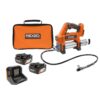RIDGID R860445B-AC93044SBN 18V Cordless Grease Gun with (2) 4.0 Ah Batteries, 18V Charger, and Bag