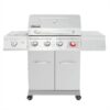 Royal Gourmet GA4402S 4-Burner Propane Gas Grill in Stainless Steel with Sear Burner and Side Burner