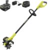 RYOBI P2750 ONE+ 18V 8 in. Cordless Cultivator with 4.0 Ah Battery and Charger
