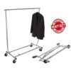Only Hangers GR100 Metallic Metal Clothes Rack 53 in. W x 6 in. H