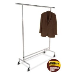 Only Hangers GR300 Metallic Metal Clothes Rack 59 in. W x 3 in. H