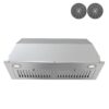 AKDY RH0666 28 in. 343 CFM Convertible Insert Range Hood with Carbon Filters, LED Lights and push buttons in Stainless Steel
