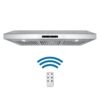 Cosmo COS-KS6U36 36 in. 500 CFM Ducted Under Cabinet Range Hood with Digital Touch Display and LED Lights in Stainless Steel
