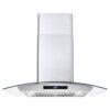 Cosmo COS-668WRCS75 30 in. Ducted Wall Mount Range Hood in Stainless Steel with Touch Controls, LED Lighting and Permanent Filters
