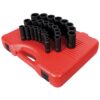 SUNEX TOOLS 2646 1/2 in. Drive Metric Impact Socket Set (26-Piece)